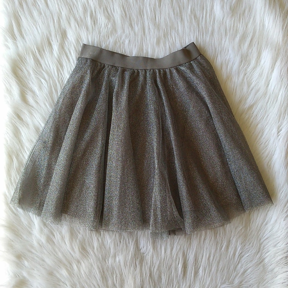 Silver mesh skirt 🏵️